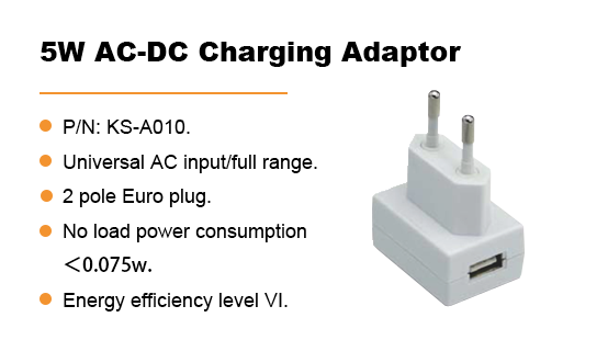KS-A010:5W AC-DC Charging Adaptor